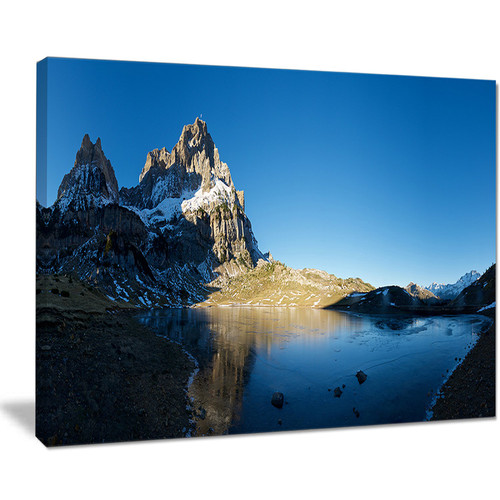 Designart PT11560-20-12 Payrenees Mountains Landscape-Modern Seascape Canvas Artwork-20x12, 12" H x 20" W x 1" D 1P