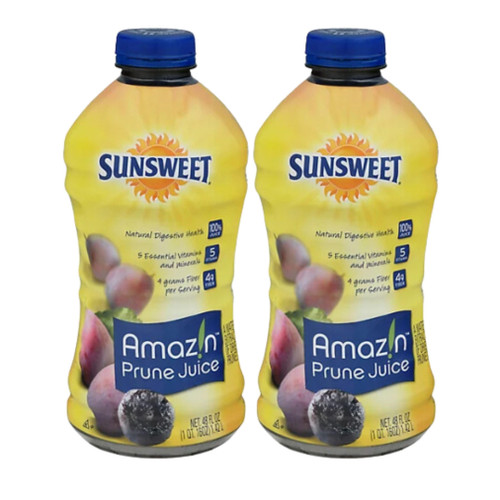 Sunsweet Prune Juice 32 Oz - 2 Packs - No Pulp - All Natural 100% Juice, 3 Grams Of Fiber Per Serving, Good Source For Potassium And Vitamins