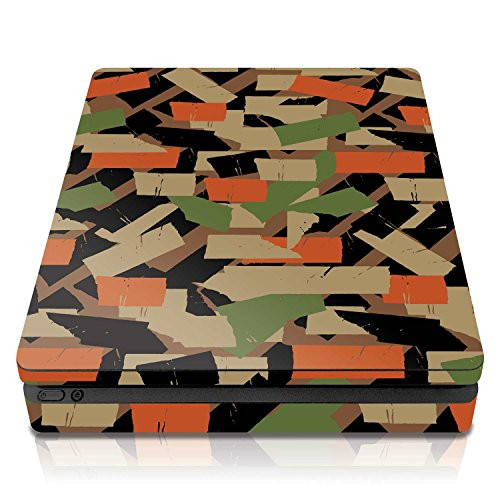 Controller Gear PS4 Slim Console Skin - Flecktarn Torn Tape Horizontal - PlayStation 4