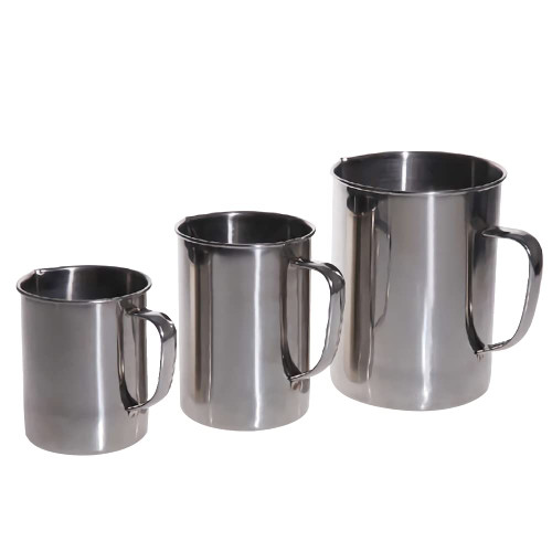 ADAMAS-BETA 1000ml Lab Measuring Cups Stainless Steel Beaker Mug with Handle Metal Measuring Jug Kitchen Liquids Measuring Pitcher