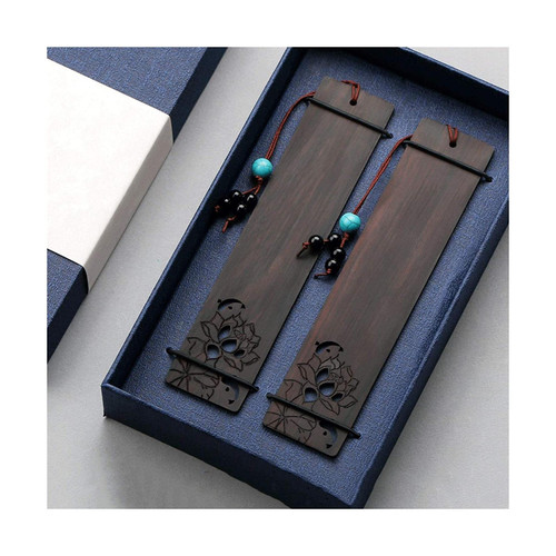 Handmade Bookmark Exquisite Hollow Out Wooden Book Marks Sandalwood Lotus Page Bookmarker Student Kids and Teachers Reading Page Gift for Book Lovers
