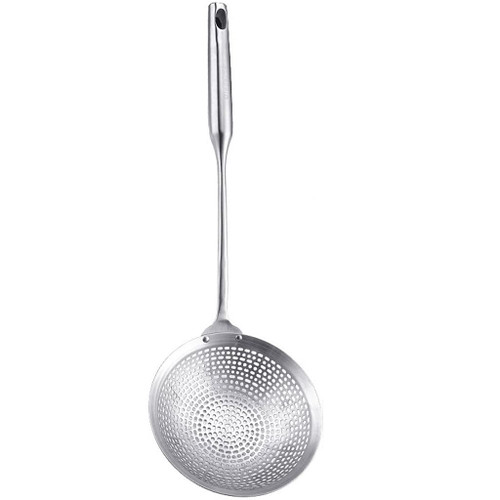 Cooking Skimmer Stainless Steel Strainer Fine Strainer Pasta Dumpling Sieve Strainer Colander Steel Kitchen Tool (Color : B)