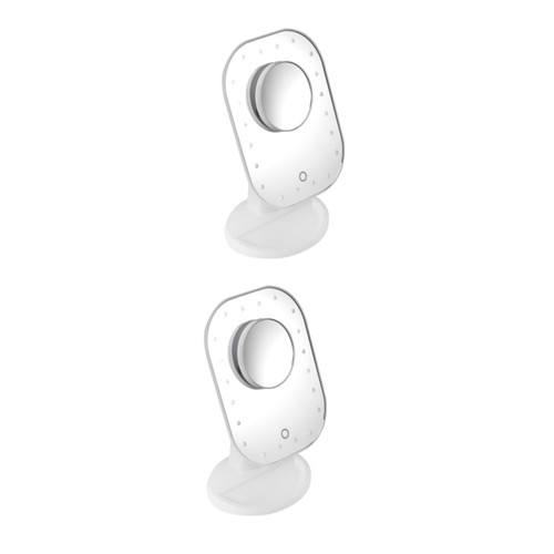 balacoo 2pcs 10x Makeup Vanity Mirror Mirrors Led Vanity Mirror Dresser Mirror Vanity Makeup Mirror Make up Mirror Led USB Powered Mirror Portable White Light Microscopy