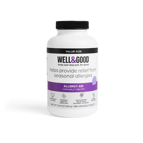 Well & Good Dog Allergy Aid Chewable Tablets, Count of 120 Well & Good Dog Allergy Aid Chewable Tablets, Count of 120