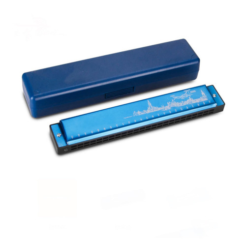 FURLOU harmonica Harmonica 24 Hole Polyphonic C Key Adult Beginners To Play Musical Instruments Harmonica (Color : Onecolor)