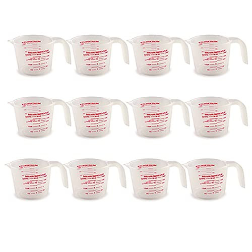 Norpro 2 Plastic Measuring Cup, Multicolored (12 Pack)