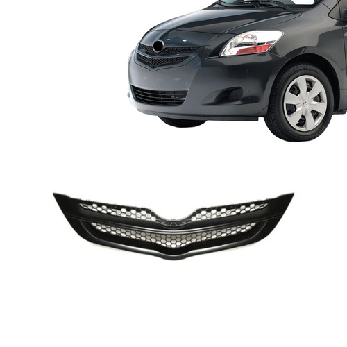 CarPartsDepot Front Grille Grill Assembly Mat Black Plastic Honeycomb Insert Compatible for 2007-2008 Toyota Yaris S/Base TO1200294 531110D901