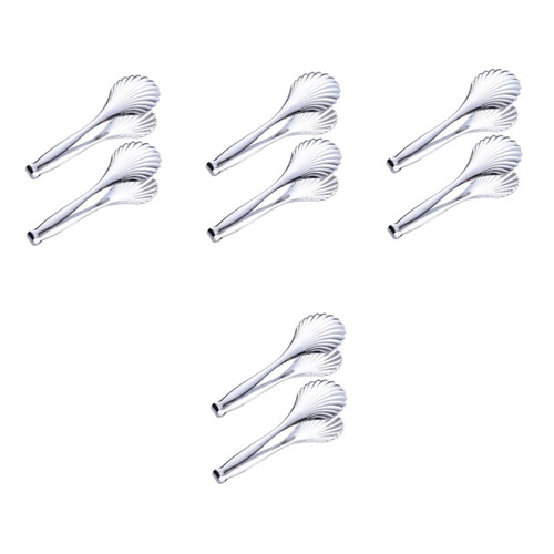 PRETYZOOM 8 Pcs Bun Clip Grill Tongs Metal Tong Toast Tongs Tea Tongs Bbq Clip Appetizer Tongs Appetizers Tongs Pastry Barbecue Tongs Serving Tongs Stainless Steel Bbq Tongs Salad