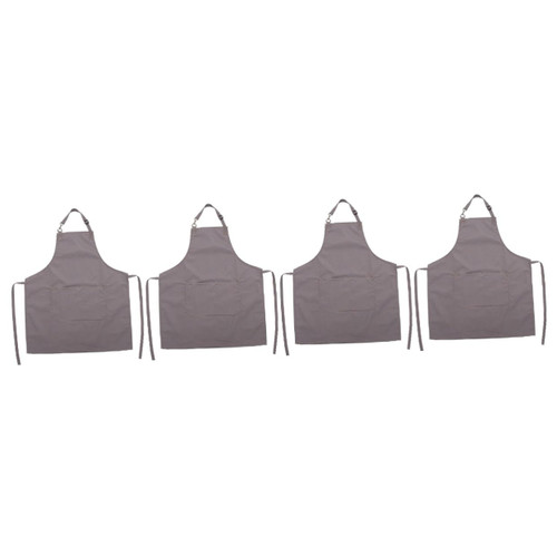 HOMSFOU 4pcs Kitchen Apron Art Craft Apron Mens Grilling Apron Kitchen Bib for Women Barbecue Aprons Restaurant Aprons Chef Apron Paint Apron Household Apron Simple Work Canvas Accessories