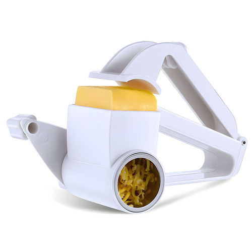 HyKab Parmesan Cheese Grater Rotary Hand Held Rotary Cheese Grater Cheese Grater Handheld Apply to Lemon Grater of Kitchen Grater-Grater-White Peeler (Color : Grater, Size : White)