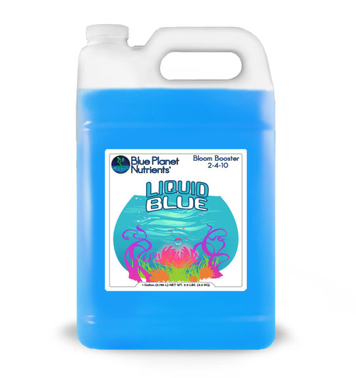 Liquid Blue Bloom Booster (128 oz) Gallon | Potassium Phosphorous Supplement for Flowering | for All Plants & Gardens | Blue Planet Nutrients