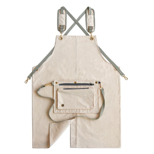 FMSBSC Apron Kitchen Chef Aprons Work Apron, Adjustable Bib Apron with A Carry Bag,White a