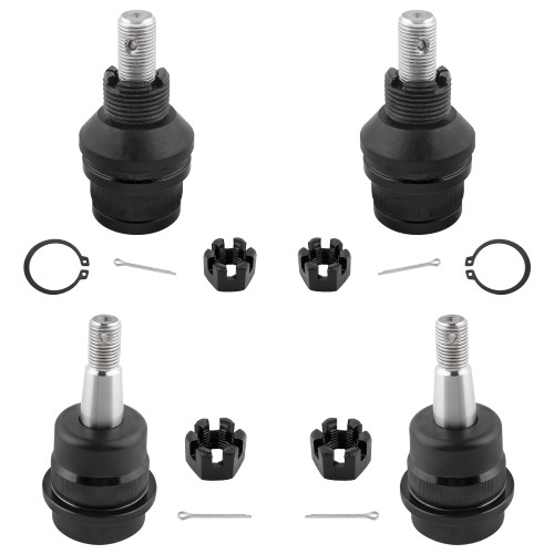 BOXI 4pcs Front Lower Suspension and Upper Ball Joint Assembly Fit for Jeep Cherokee 1984-1989/Comanche 1986-1989/Wagoneer 1984-1989/Wrangler 1987-1989 | K3134T K3137T