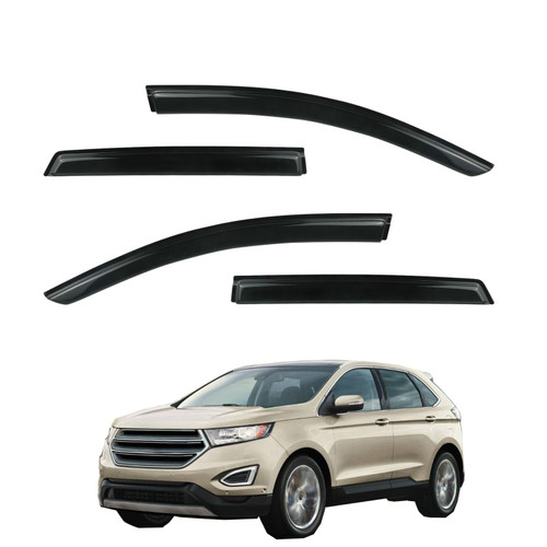 Gldifa Window Visor Compatible with Ford Edge 2015-2023 Wind Deflector Rain Guards Smoke 4pcs