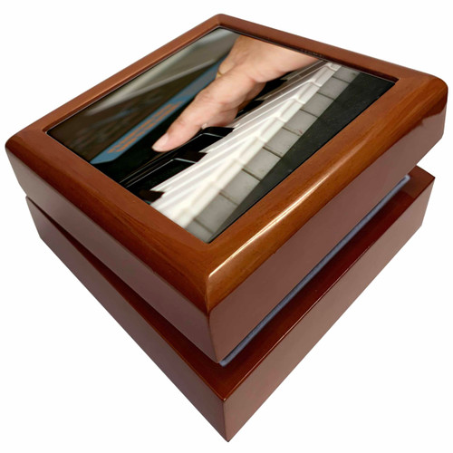 3dRose piano keyboard hand, Jewelry Box jb-156349-1