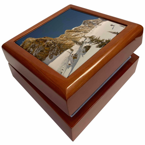 3dRose Skiing, Mill B South Fork, Big Cottonwood, Utah, USA - US45 HGA0394 - Howie Garber, Jewelry Box jb-147289-1