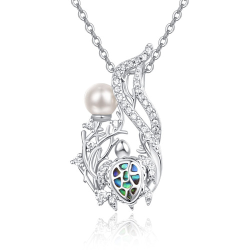 Dreamboat Sea Turtle Necklace for Women Ocean Necklace Sterling Silver Turtle Pendant Pearl Abalone Jewelry Ocean Jewelry Turtle Gifts for Turtle Lovers Hawaiian Summer Jewelry Dreamboat Sea Turtle Necklace for Women Ocean Necklace Sterling Silver Turtle Pendant Pearl Abalone Jewelry Ocean Jewelry Turtle Gifts for Turtle Lovers Hawaiian Summer Jewelry
