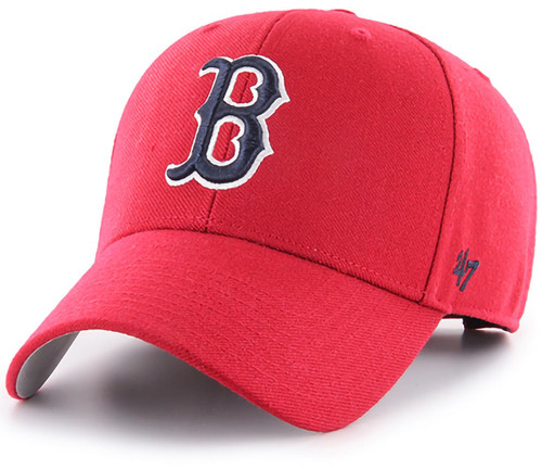 '47 MLB Alternate Primary Logo MVP Structure Adjustable Hat, Adult One Size Fits All - Boston Red Sox - Red '47 MLB Alternate Primary Logo MVP Structure Adjustable Hat, Adult One Size Fits All - Boston Red Sox - Red