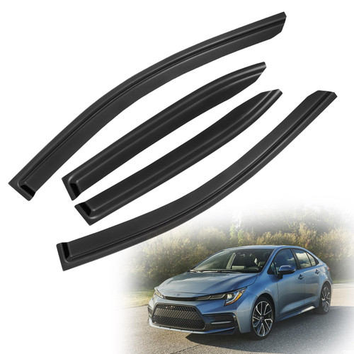 AWVRG Rain Guards for 2019-2023 Toyota Corolla Sedan, Window Visors Guards Wind Deflectors Vent Shade Vent Visors Rain Shields for Corolla 2023 2022 2021 2020 2019, Tape-on