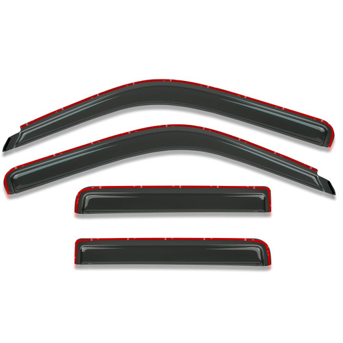 Inchannel Window Visor Sun Rain Guards Compatible with 1991-2001 Ford Explorer (4-Door) 1997-2001 Mercury Mountaineer 2001-2005 Ford Explorer Sport Trac (4-Door)