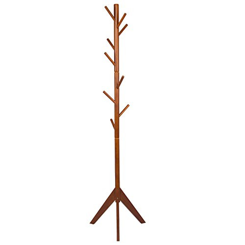 YBYT Solid Wood Hall Tree Coat Rack (walnut)