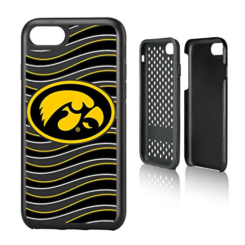 Keyscaper KRGDI7-IOWA-WAVE01 Iowa Hawkeyes iPhone 8/7 Rugged Case with Wave Design