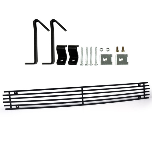 PIT66 Front Lower Bumper Billet Grille Grill Combo Insert Compatible with 2009-2014 Nissan Maxima Black