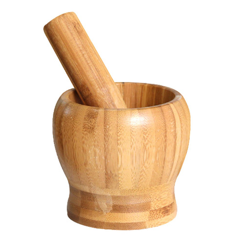 XHPZXF Handmade Bamboo Mortar and Pestle Set for Spice, Pill, Food and Garlic,No Cover,10 x 9 cm XHPZXF Handmade Bamboo Mortar and Pestle Set for Spice, Pill, Food and Garlic,No Cover,10 x 9 cm