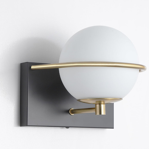 SOTTAE Globe Wall Sconce,Mid Century Modern Wall Lighting Fixtures,Black and Gold Wall Light for Restaurant Living Room Bedside Stairs Bathroom Mirror Wall Lamp for Home Decor SOTTAE Globe Wall Sconce,Mid Century Modern Wall Lighting Fixtures,Black and Gold Wall Light for Restaurant Living Room Bedside Stairs Bathroom Mirror Wall Lamp for Home Decor