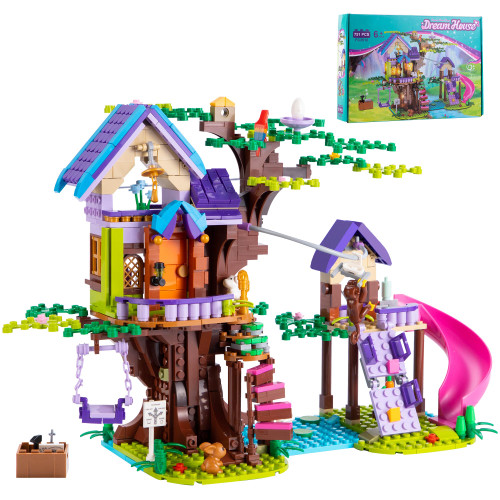 Friends Treehouse Building Toy - Friendship Tree House Building Kit with LED Light, Slides, Swing, Animals - Creative Forest Toy Construction Set Gift for Kids 6 7 8 9 10 11 12 (751Pcs) Friends Treehouse Building Toy - Friendship Tree House Building Kit with LED Light, Slides, Swing, Animals - Creative Forest Toy Construction Set Gift for Kids 6 7 8 9 10 11 12 (751Pcs)