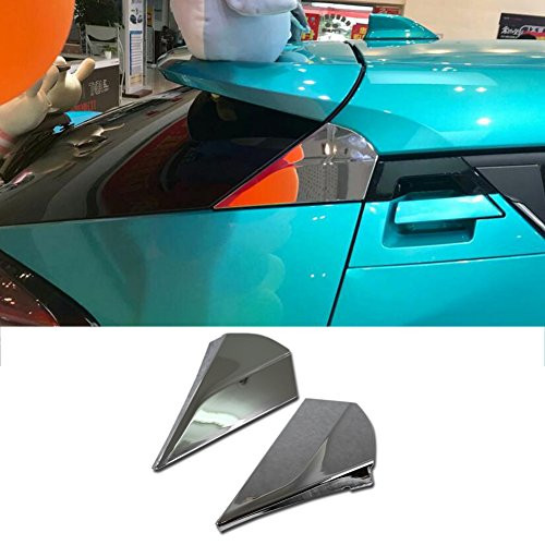 Rqing for Toyota C-HR CHR 2017 2018 2019 Chrome Rear Spoiler Wing Side Beveled Window Cover Trims