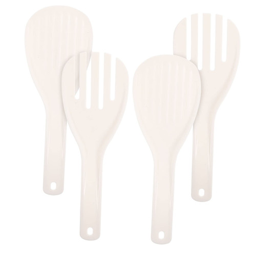 4pcs Rice Spoon Japanese Soup Spoons Rice Mix Silicone Serving Spoons Japanese Rice Ladle Rice Cooking Spatula Silicone Rice Scooper Kitchen Rice Spoon Cooking Paddle Kitchen Spoon