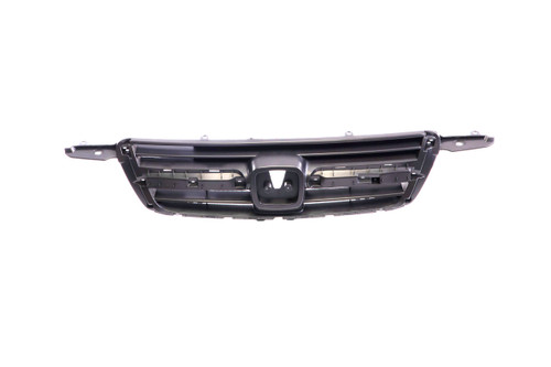 CarPartsDepot Front Textured Gray Shell Grille Assembly Grill And Insert Without Chrome Molding Compatible For Honda CR-V SUV 2004 2003 2002 LX EX