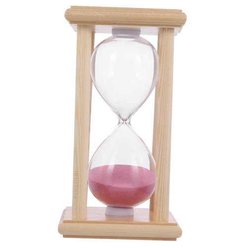 HEMOTON 3pcs Hourglass Timer 15 Minutes Timer Clock Decorative Hourglass Sand Timer Sand Time Clock Desktop Decor Sand Glass Timer Wooden Frame Sandglass Gravel Toothbrush Household Child