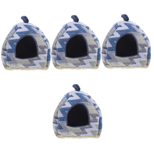 Sosoport 4pcs Hamster Nest Hammock Hammocks House Warm Hamster Nest Hedgehog Bed Hamster Bedding Hamster Hut Guinea Pig Bedding Rat Bedding Cotton Little Chinchilla