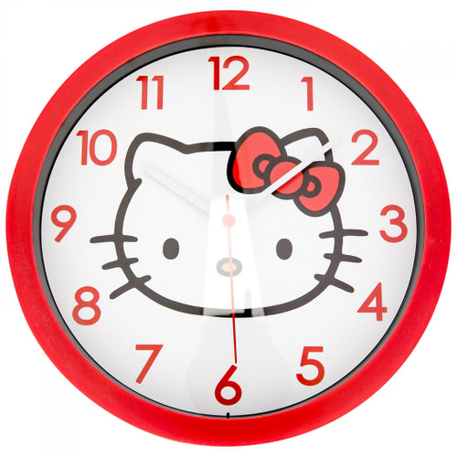 Accutime Hello Kitty Face Red Colorway Wall Clock