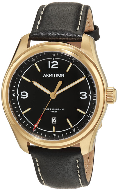 Armitron Men's Date Function Leather Strap Watch, 20/5487