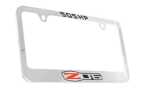 Chevrolet Corvette C6 Z06 Chrome Plated Metal License Plate Frame Holder