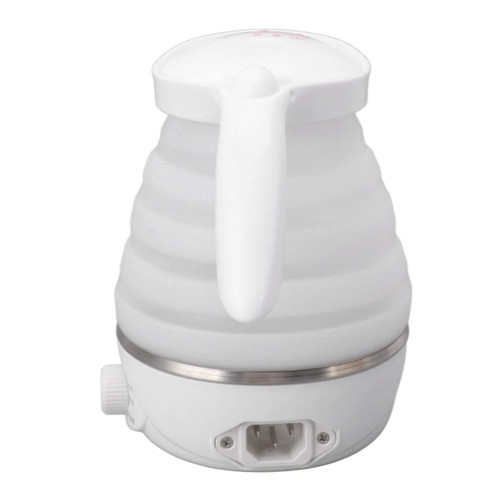 Travel Folding Electric Kettle, Compact Detachable 0.7L 850W Portable Silicone Folding Travel Electric Kettle Food Grade with Bottom Cooling for Camping (US Plug 110V)