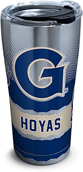 Tervis 1269356 Georgetown Hoyas Knockout Stainless Steel Tumbler with Clear and Black Hammer Lid 20oz, Silver Tervis 1269356 Georgetown Hoyas Knockout Stainless Steel Tumbler with Clear and Black Hammer Lid 20oz, Silver