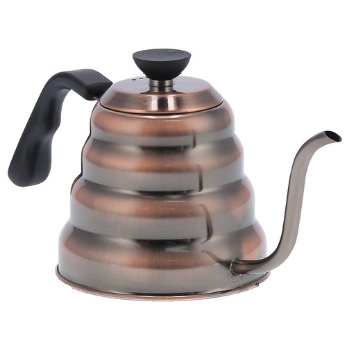 Gooseneck Pour Over Coffee Kettle, Stainless Steel Goose Neck Pour Over Tea Kettle Hand Drip Coffee Maker Bronze for All Stovetops