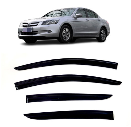 BGGTYRSD Side Window Visor Sun Deflector Rain Guard Vent Shade Fits Honda Accord 2008-2012