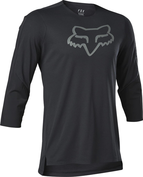 Fox Racing Men's Flexair Ascent 3/4 Mountain Bike Jersey, Black, Medium