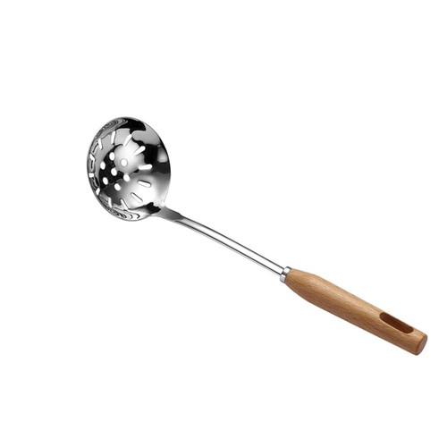 Skimmer Slotted Spoon Strainer Ladle Stainless Steel Slotted Spoon Colander Slotted Spoon Perforated Spoon with Ergonomic Handle with Heat Resistant Handle for Skimmer Strainer Cooking Skimmers