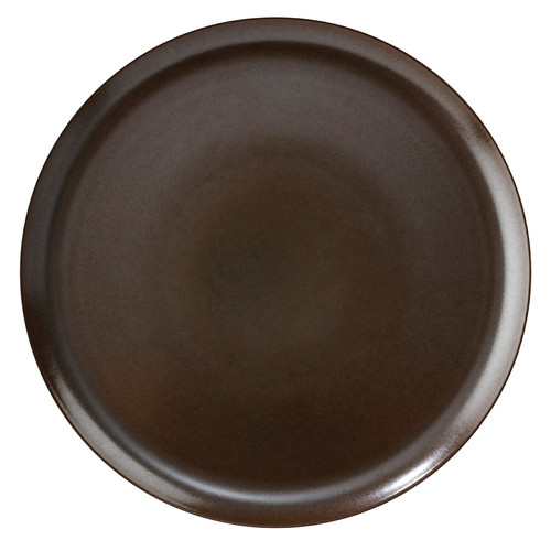 GET High-Strength Porcelain Coupe Plate, 11", Brown (Set of 12)