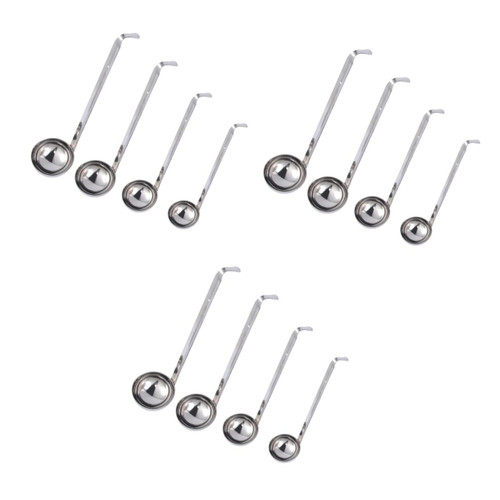 MAGICLULU 12 Pcs Soup Spoons Stainless Steel Cooking Kitchen Ladle Oil Ladle Big Ladle Spoon Cooking Separator Stainless Steel Spoon Large Soup Ladle Soup Spoon Ladle Long Handle Soup Shell