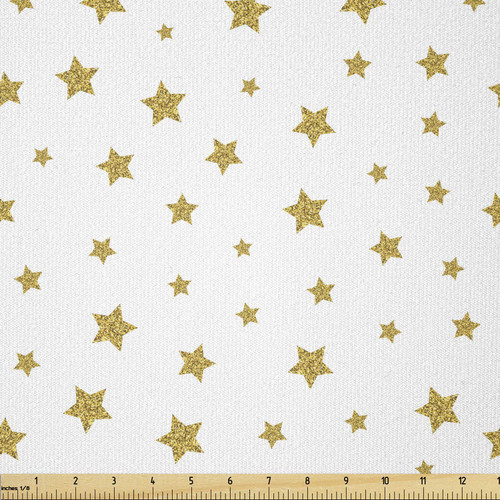 Ambesonne Star Fabric by The Yard, Stars Pattern Illustration Creative Birthday Bachelorette Themed Print, Stretch Knit Fabric for Clothing Sewing and Arts Crafts, 3 Yards, Gold White Ambesonne Star Fabric by The Yard, Stars Pattern Illustration Creative Birthday Bachelorette Themed Print, Stretch Knit Fabric for Clothing Sewing and Arts Crafts, 3 Yards, Gold White