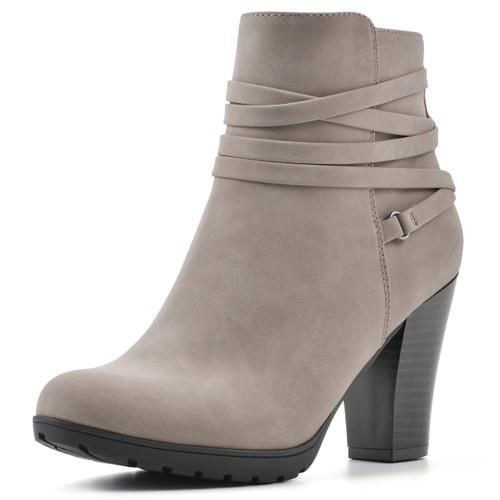 WHITE MOUNTAIN Shoes Women's Spade Boot, Taupe/Sueded/Smooth, 6 W
