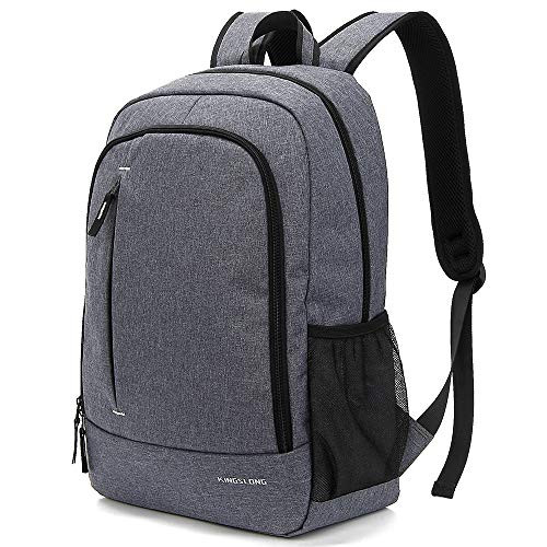 KL 15.6 inch Laptop Backpack Travel Mochila Business Computer Bag School Slim Backpack for Women Men (Grey)