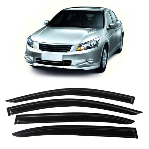 ZDKK 4PCS Window Visors for 2008-2012 Accord Deflectors Vent Guards Sun Wind Rain Shield Car Window Visors